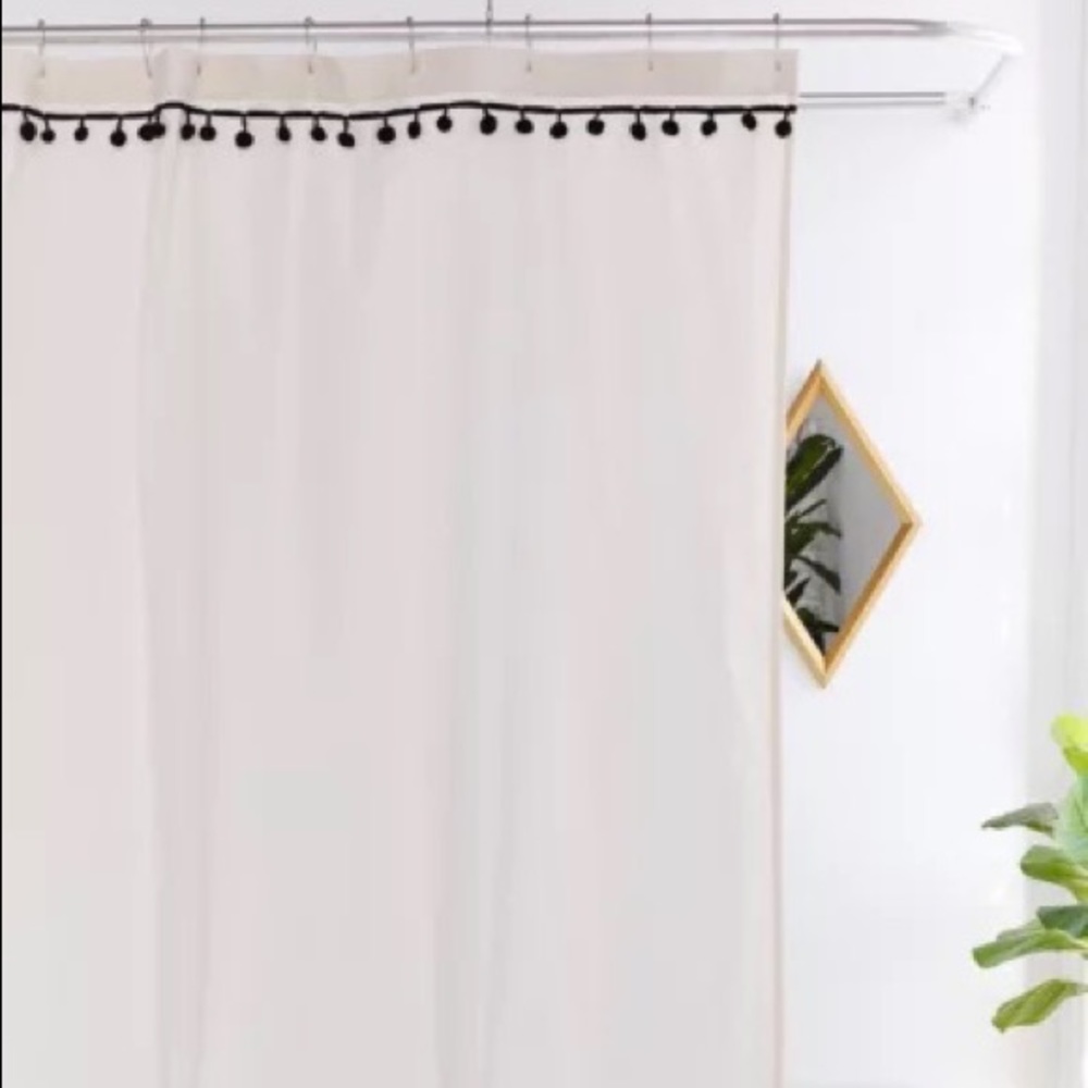 Urban Outfitters Pom Shower Curtain
